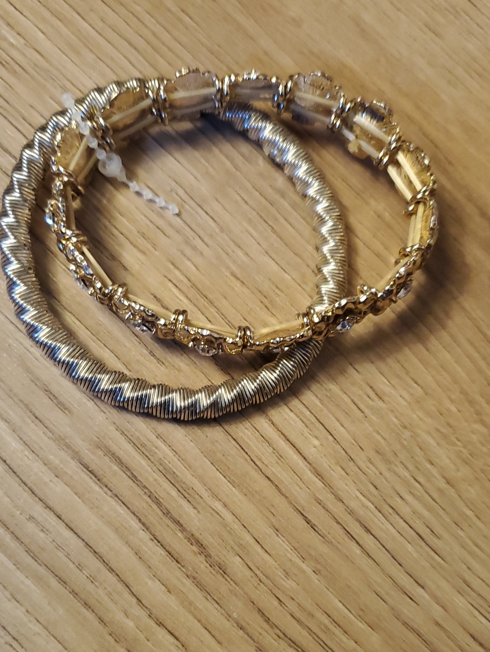 Source Unknown Gold-Tone Wrapped & Crystal Stretch Bracelet Set
